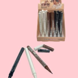 Delineador plumín negro, blanco, cafe 24 pz EB7207