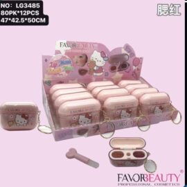 Set rubo y labial kitty 24 pz LG3485